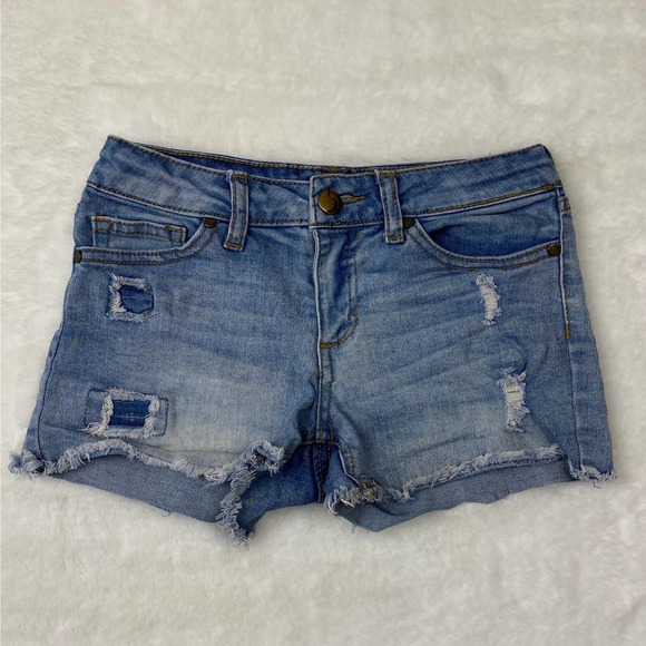 Joe's Kids 'The Markie' Destructed Denim Shorts - Picture 1 of 6